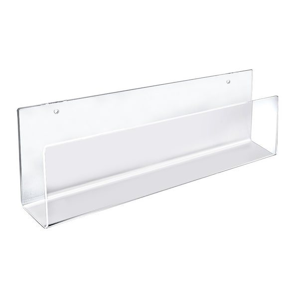 16''W Wall Mount Acrylic U-Shape Shelf, 2PK